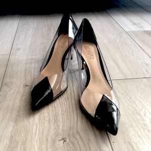 SCHUTZ NWT Garthy Blk/transparent